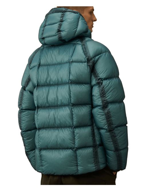 Giaccone da uomo in tessuto tecnico immbottito di piuma d'oca, colore aegean blue C.P. COMPANY | OW702A110416A815